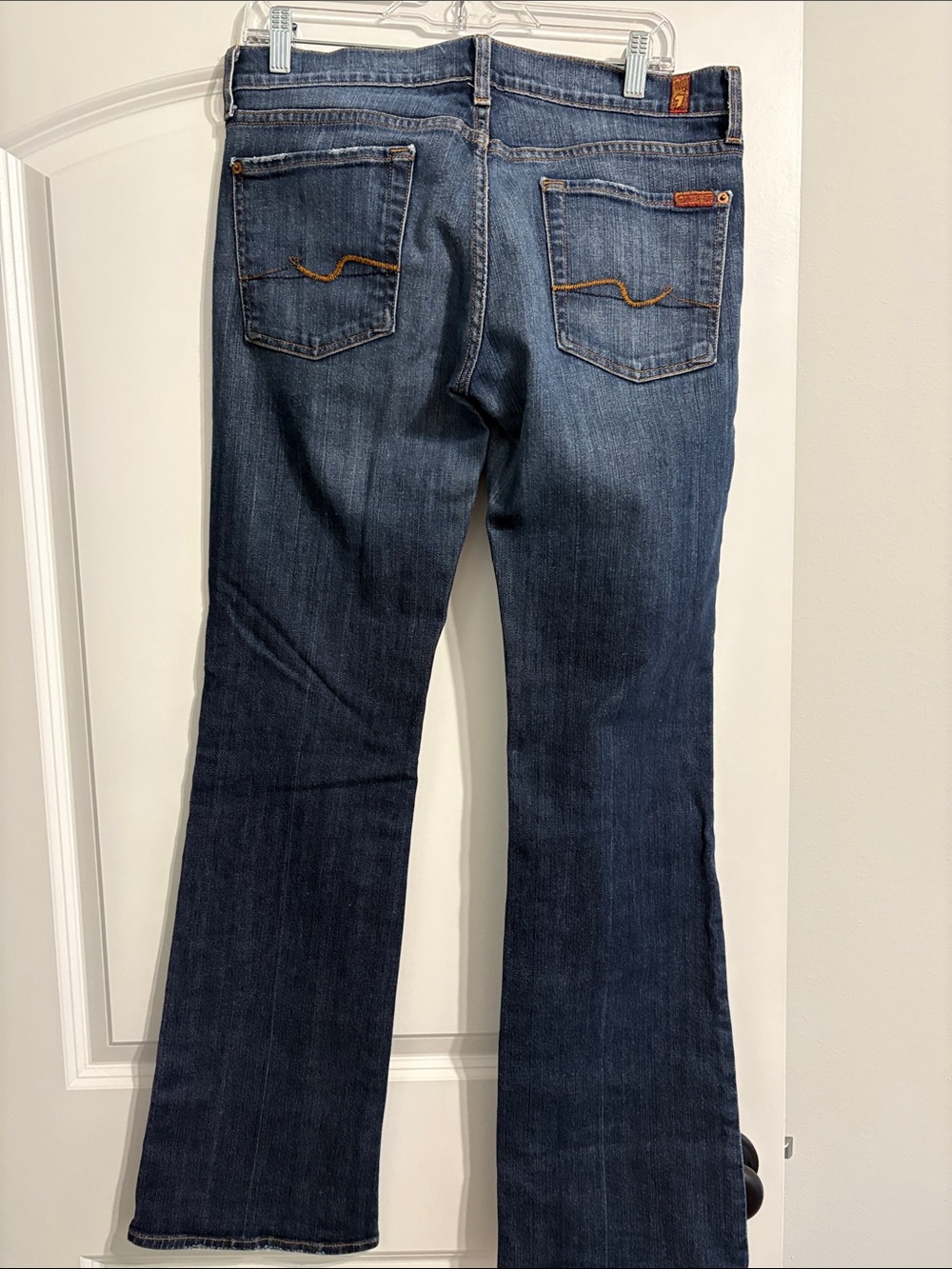 7 For All Mankind- Women's Bootcut Jeans in Mid Blue - Classic Five-Pocket Style - Picture 8 of 8